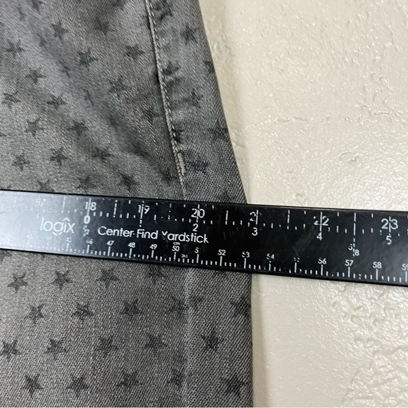 MNG jeans skinny Jeans Dark Gray Stars stretch Jeans novelty mid rise skate Sz14 - Picture 9 of 13